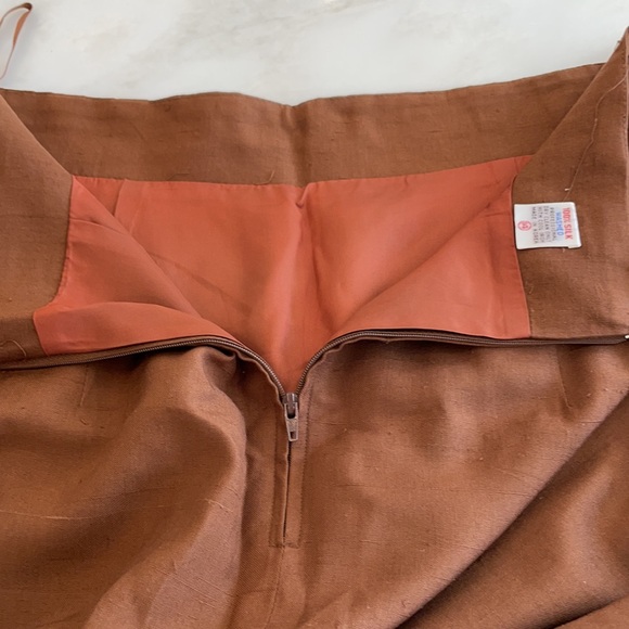 Women’s 100% Silk Skirt in Rust-Size 14 - Picture 4 of 6